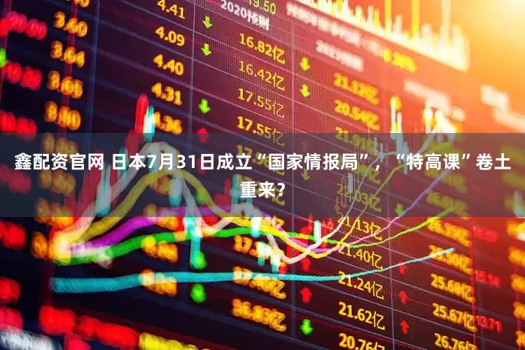 鑫配资官网 日本7月31日成立“国家情报局”，“特高课”卷土重来？